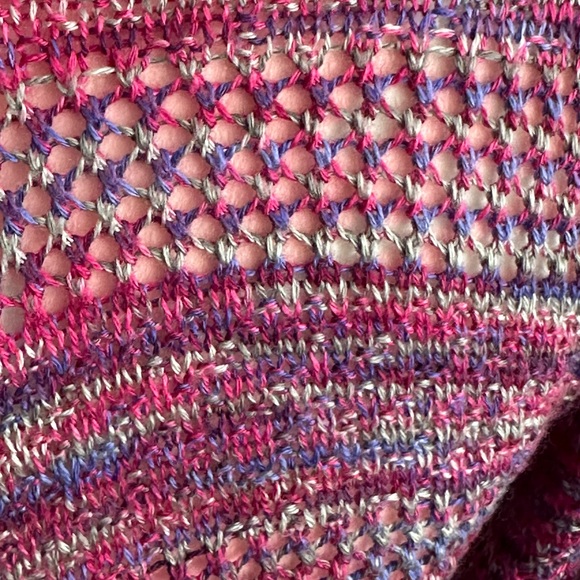 Faded Glory Acrylic Chevron-herringbone Purple Color Block Beach Knit - S - Picture 8 of 9